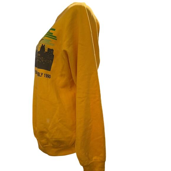 Vintage 1990 Kansas City United Methodist Women's Assembly, Yellow, Size Large - Picture 4 of 6